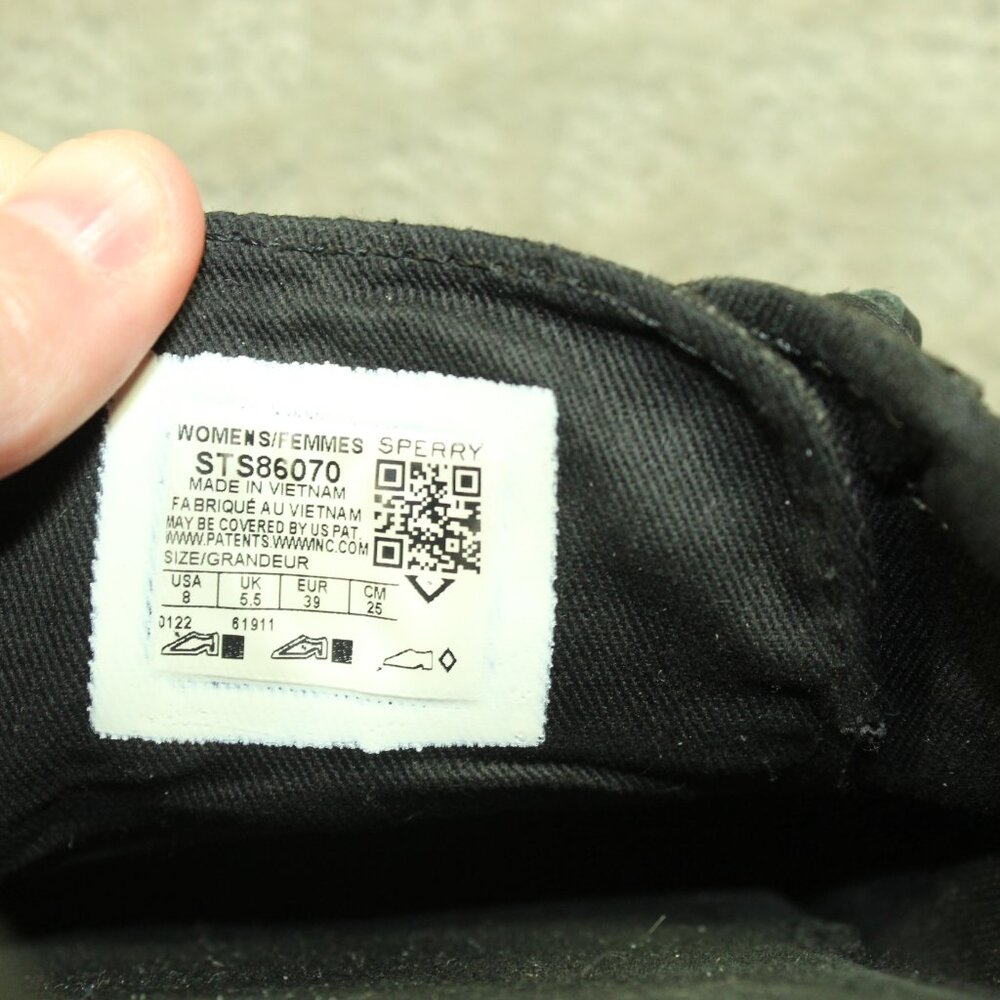 Sperry Size 8 Black Canvas Mule Sneakers - Picture 7 of 7